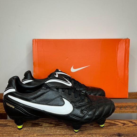 NEW Nike Tiempo Legend III SG Black Soccer Cleats Kangaroo Leather US 5.5 - Picture 1 of 12
